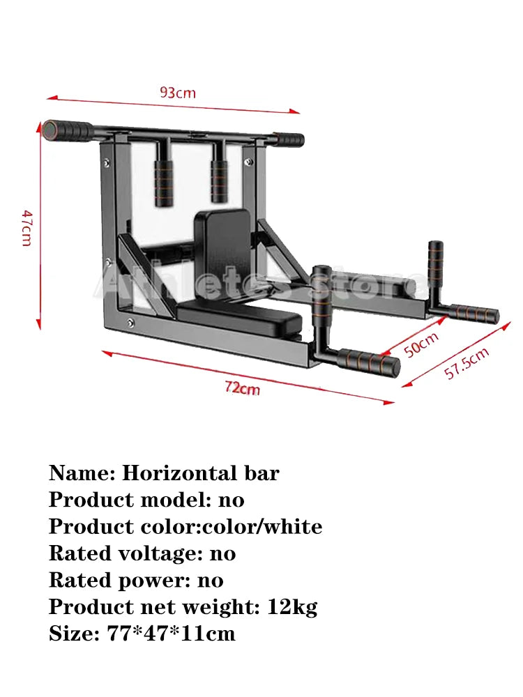 Pull Up Bar Indoor At Home Gym Chin Up Bar Horizontal  Power Ropes Slings Training Fitness Equipment Sport