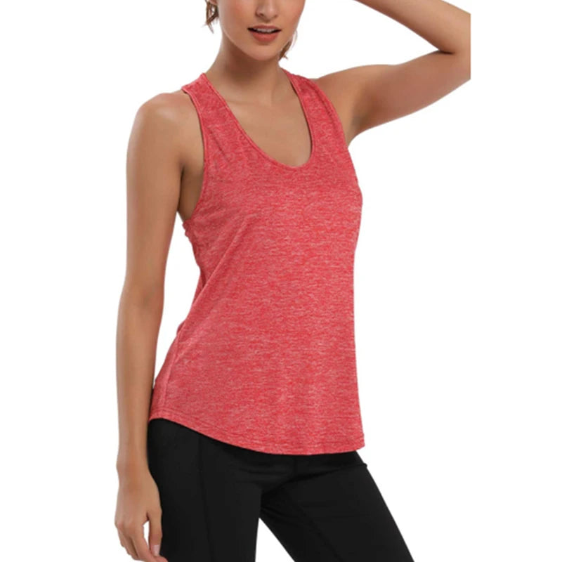 New Yoga Shirts Both Wear Sports Crop Top Workout Women Sleeveless Backless Gym Tops Athletic Fitness Vest Active Wear